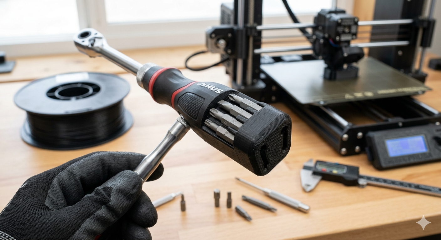 Husky Ratcheting Screwdriver End Cap 3D Model: 3D Printing Tips & Material Guide