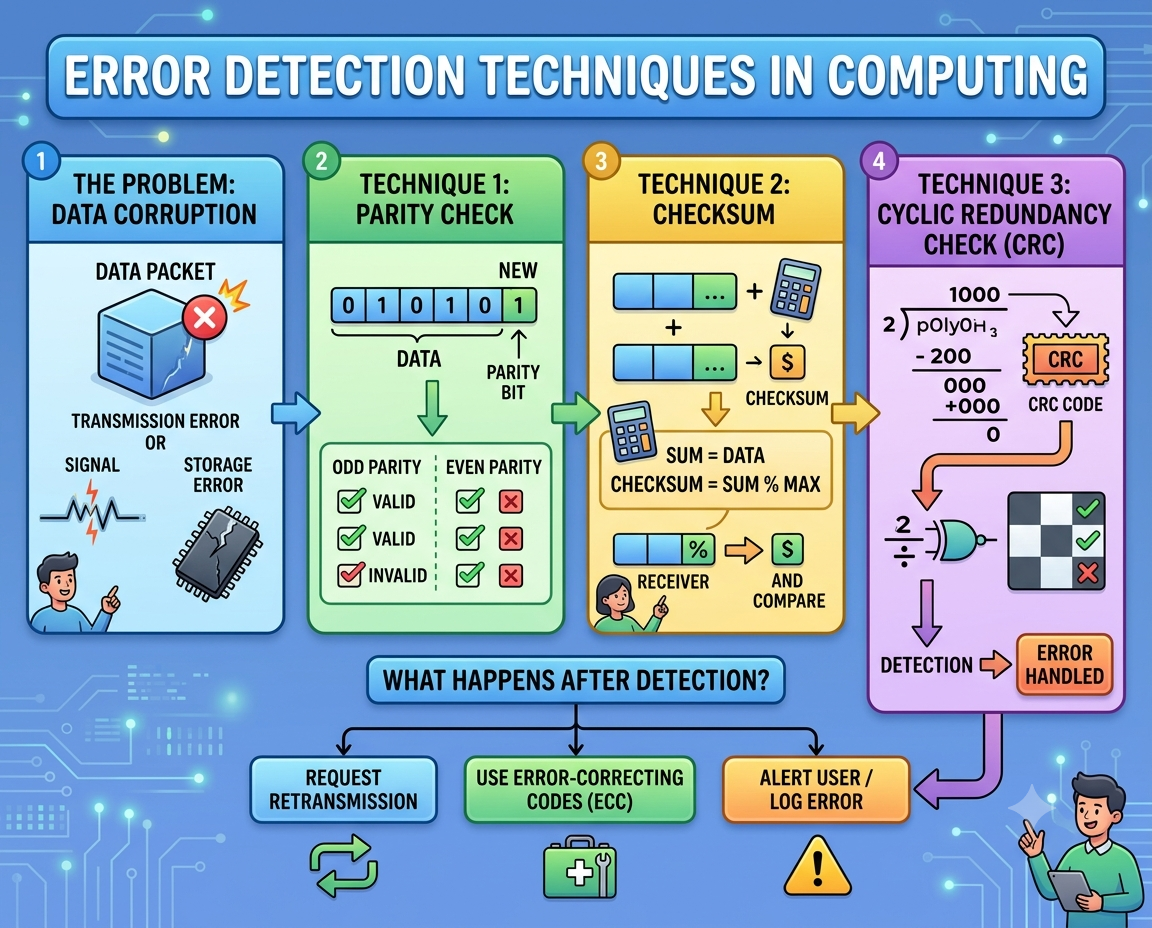 Error Detection Techniques in Computing: A Complete Beginner’s Guide Error Detection Techniques in Computing: A Complete Beginner’s Guide